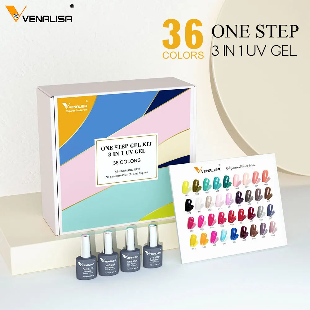 1 Set VENALISA VIP Kit Gel Nail Polish VIP4 Hema Free Gel Lacquer New Learner Wholeset Nail Manicure Soak off UV LED Gel Varnish