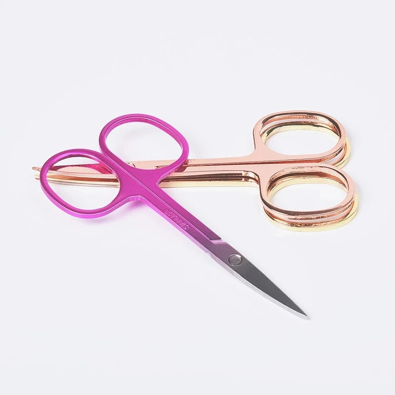 1pcs Stainless Steel Nail Tools Eyebrow Nose Hair Scissors Cutter Manicure Facial Trimming Tweezer Makeup Beauty Tool