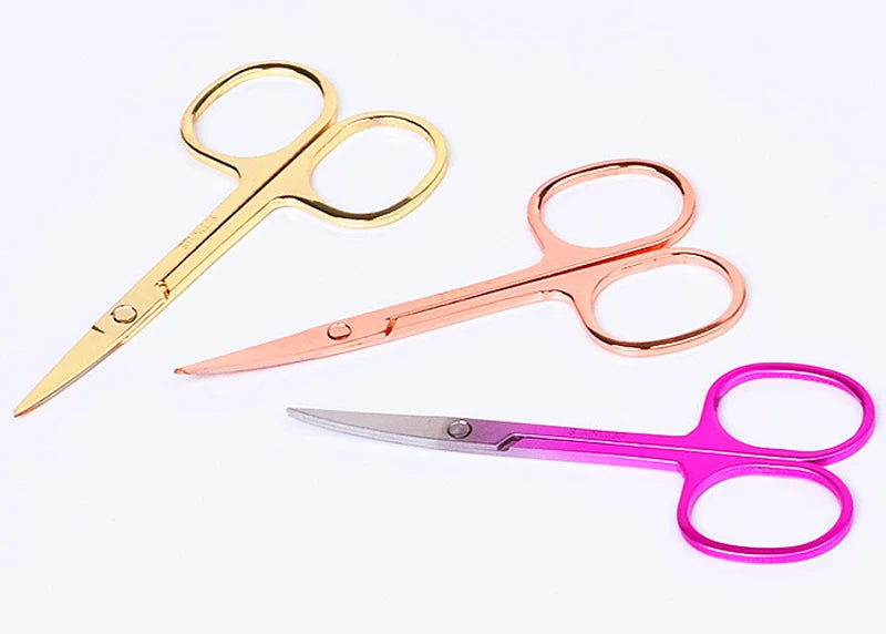 1pcs Stainless Steel Nail Tools Eyebrow Nose Hair Scissors Cutter Manicure Facial Trimming Tweezer Makeup Beauty Tool