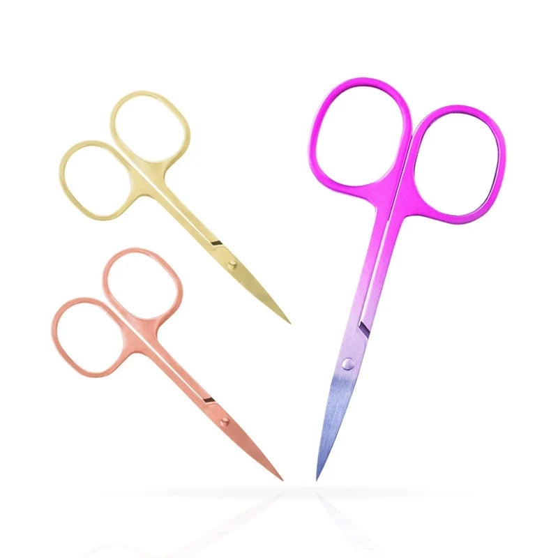 1pcs Stainless Steel Nail Tools Eyebrow Nose Hair Scissors Cutter Manicure Facial Trimming Tweezer Makeup Beauty Tool