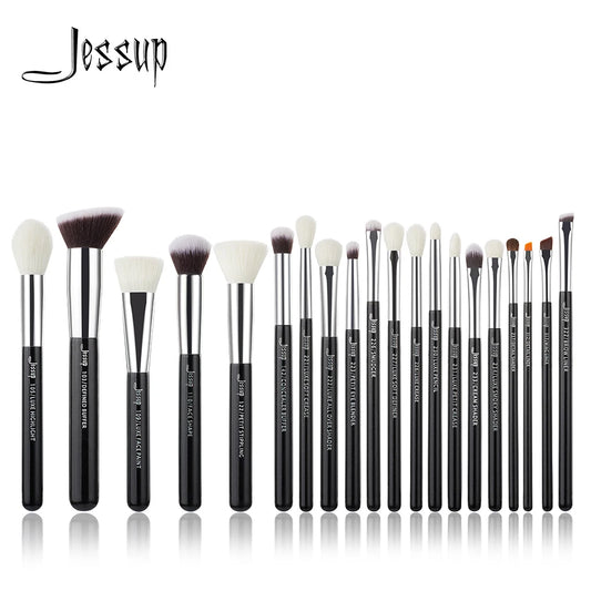 Premium Brush, Jessup Professional Makeup Brushes Set 20pcs Make up Brush Tools kit Foundation Powder Brushes Natural-Synthetic Hair Complete