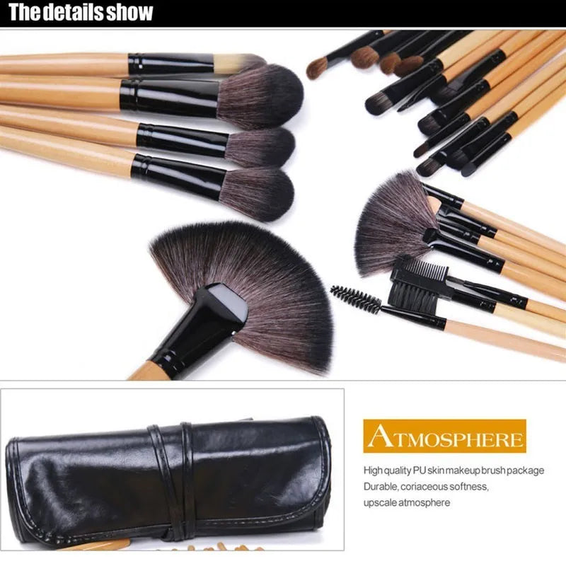 Super Bigs. Gift Bag Of  24 pcs Makeup Brush Sets Professional Cosmetics Brushes Eyebrow Powder Foundation Shadows Pinceaux Make Up Tools