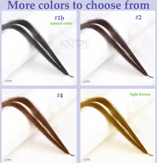 Micro Feather Human Hair Extensions Microloop New 100% Real Natural Human Hair Double Strand 1.6g 14-24 Inch Black Brown Blonde