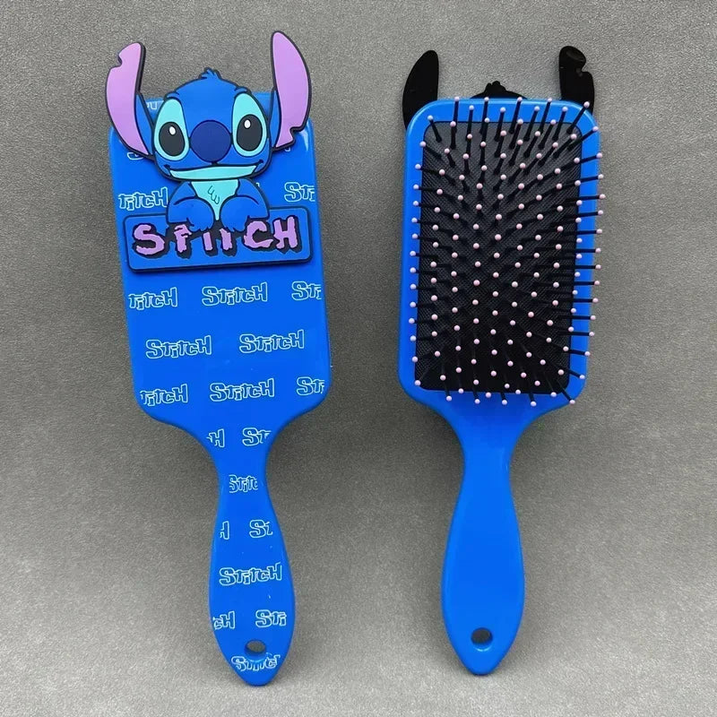 Disney Anime Figures Stitch Air Cushion Massage Combs Anime Cartoon Children Comb Hair Brush Hairdressing Tool Kids Toys Gifts