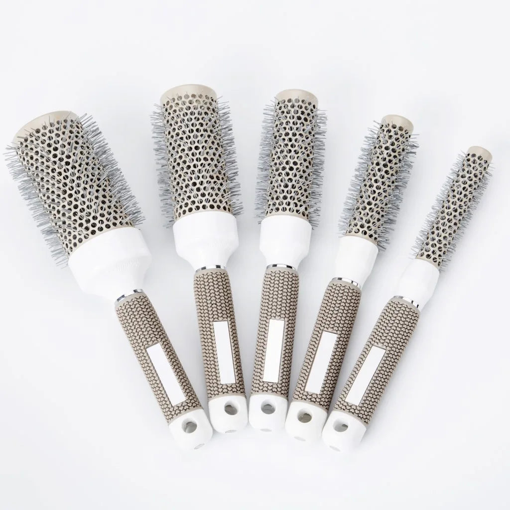 6 Size Hair Brush Nano Hairbrush Thermal  Round Barrel Comb Hairdressing Hair Salon Styling Drying Curling Heat Resistant Brush