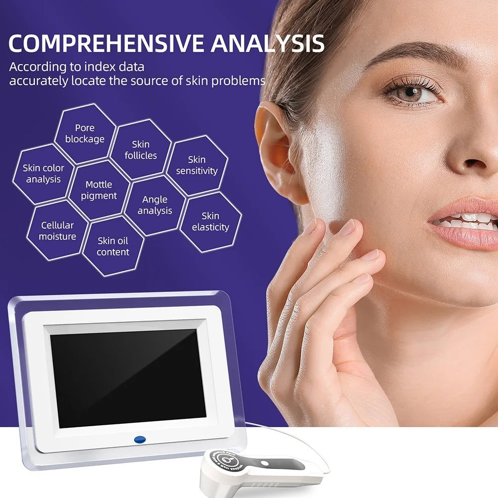 7 inch HD LCD Screen 50X/200X Skin Magnifier Professional Skin Analyzer Pore Microscope Skin Tester Hair Follicle Scalp Detector