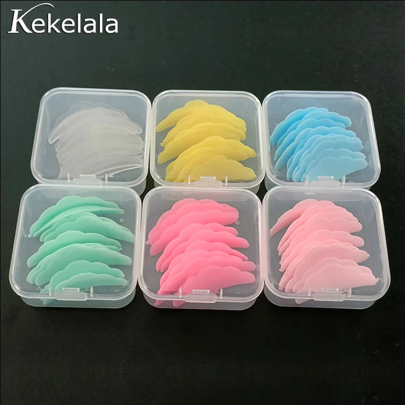 10Pcs Reusable Eyelash Lifting Kit Silicone lamination Pad Eyelash Perm Rods 3D Eyelashes Extension Curler Pad Makeup Tool