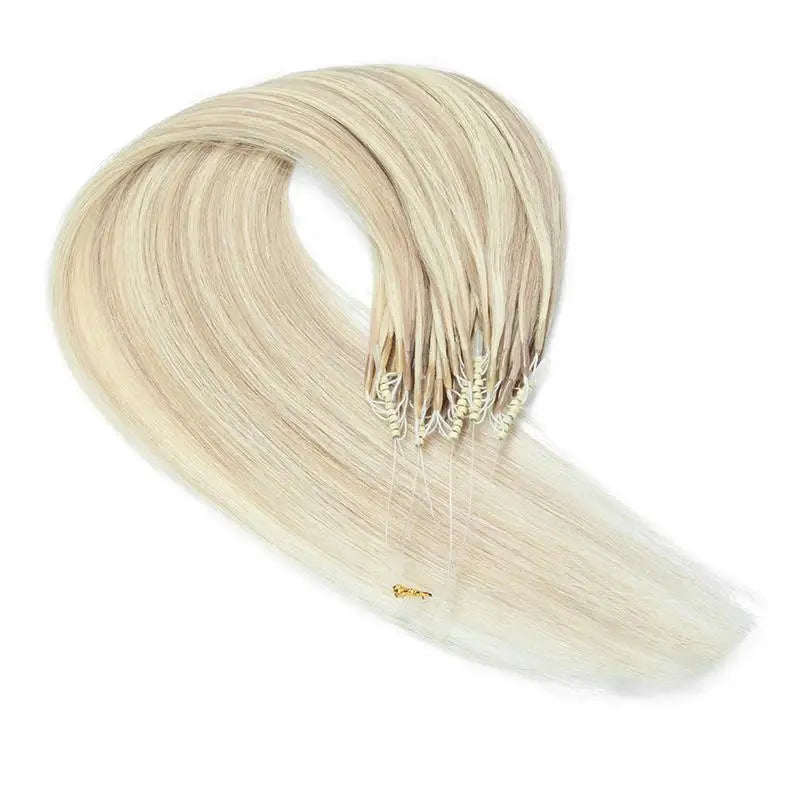 8D Micro Link Hair Extensions Human Hair Nano Rings With Fish Line Hair Extension Invisible Mechine Remy 0.6g/pcs 50strands/pack