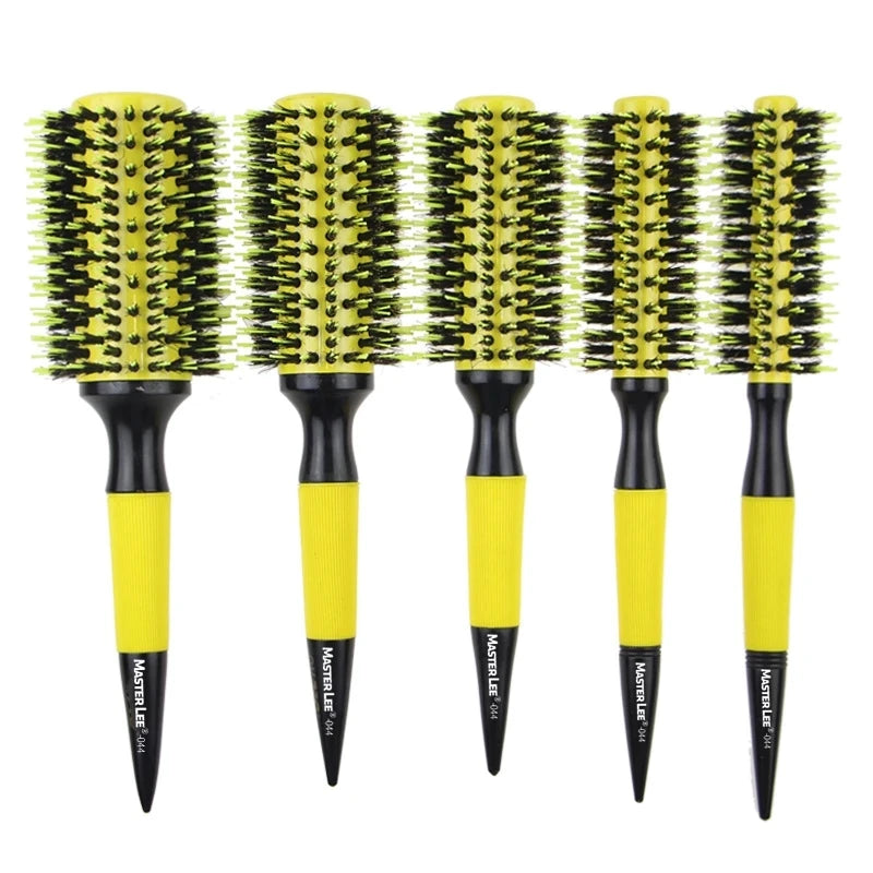 1/6PCS Professional Round Hair Comb Nylon Bristle Aluminum Tube Ion Hair Brush Home Barbershop Styling Tools Rolling Comb