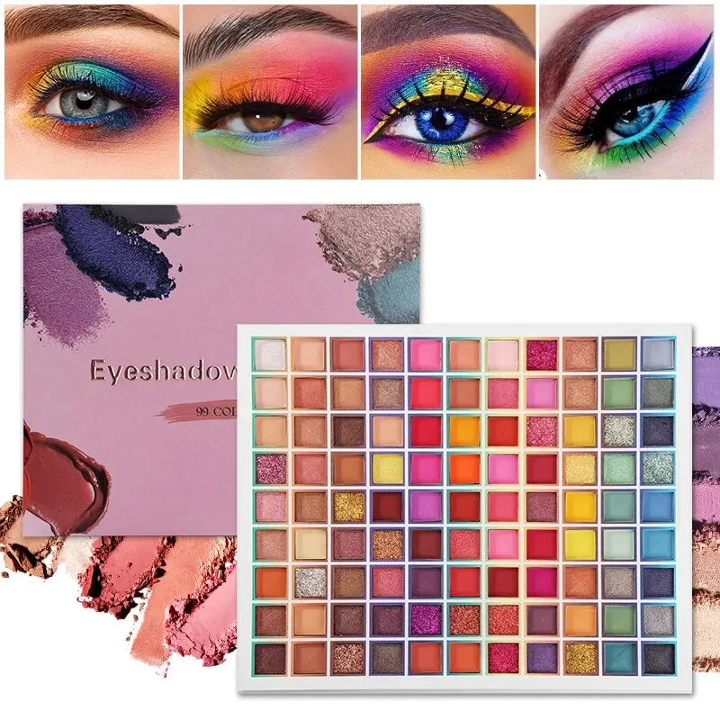 Professional Neutral 99 Colors Eyeshadow Palette Long Lasting Waterproof Colorful Eye Shadow Palette Makeup Set