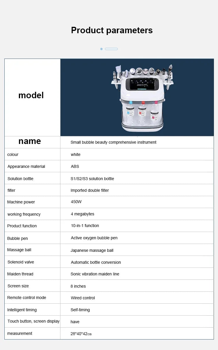 New Arrival! 10 In 1 H2o2 Aqua Peeling Lift Skin Bubble Moisturizer Oxygen Hydrofacial Machine, Skin Care Cleansing Facials