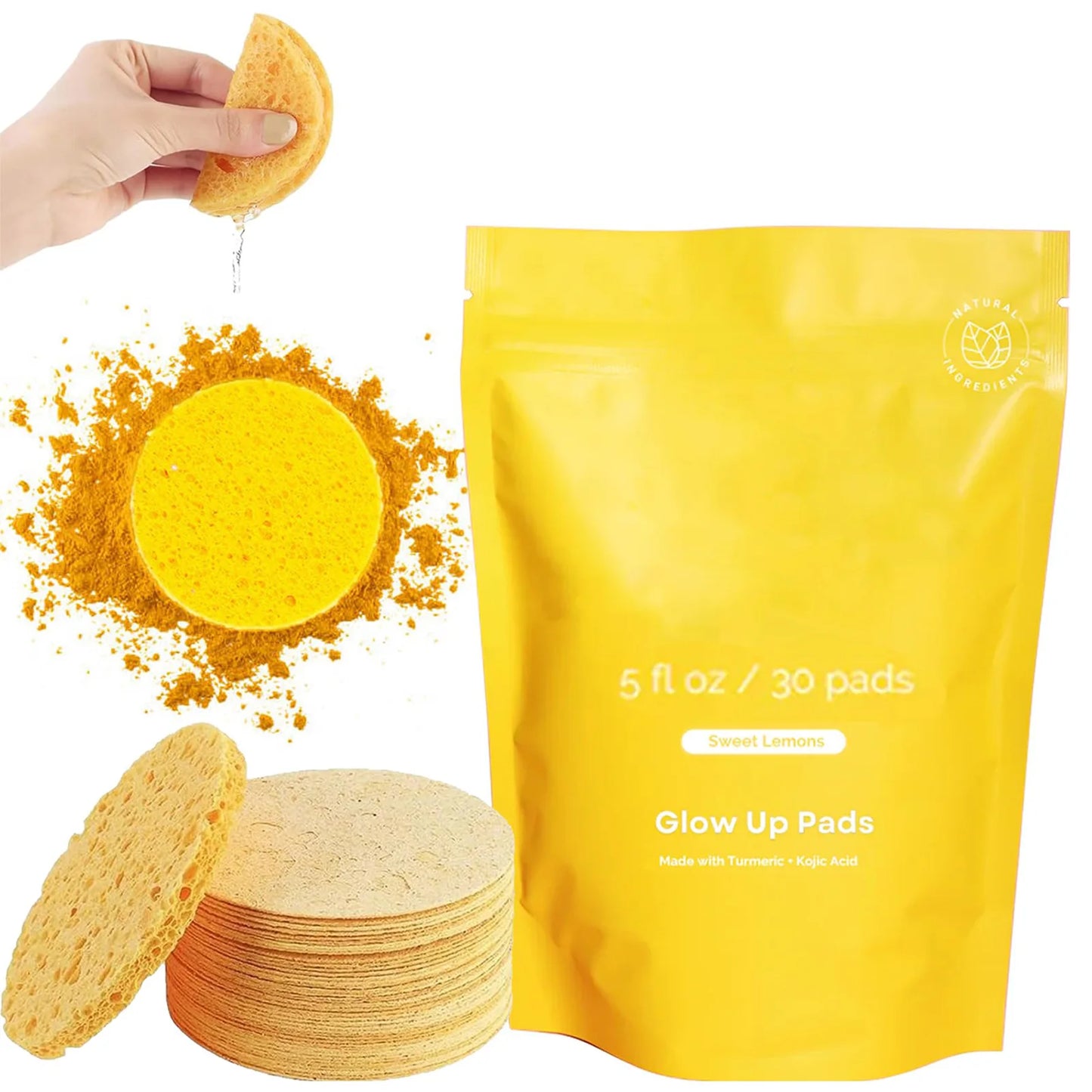 30pcs Natural Wood Pulp Sponge for Washing Facial Cleansing Pad Face Care Cellulose Sponge Puff Cleaner Face Makeup Tools