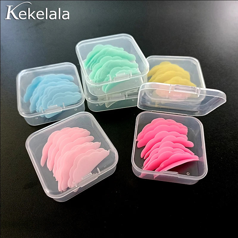 10Pcs Reusable Eyelash Lifting Kit Silicone lamination Pad Eyelash Perm Rods 3D Eyelashes Extension Curler Pad Makeup Tool