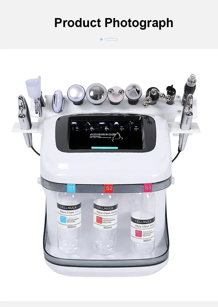 New Arrival! 10 In 1 H2o2 Aqua Peeling Lift Skin Bubble Moisturizer Oxygen Hydrofacial Machine, Skin Care Cleansing Facials