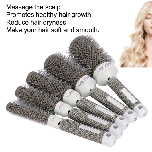 5pcs Round Brush Set Heat Conduction Hairbrush Comb Hairdressing Tool Set for Blow Drying Curling