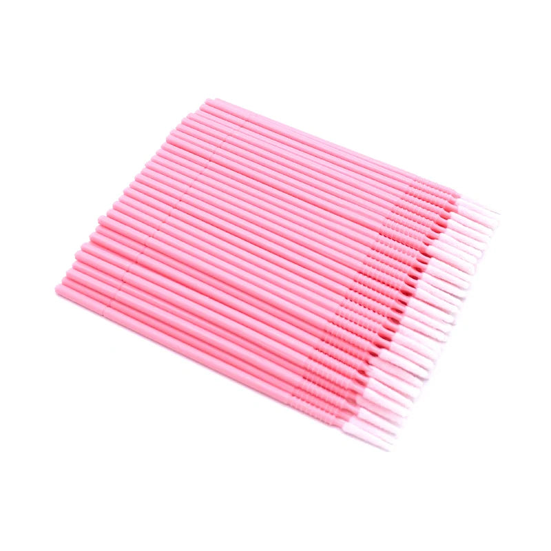 100pcs Bendable Micro Brushes Disposable Microbrush Applicators Eyelash Extensions Glue Cleaning Brush for Lash Extension