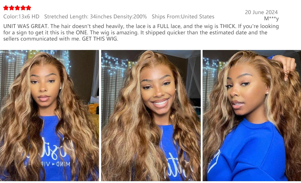 4/27 Highlight 200 Denity Body Wave Wig Human Hair Wig Colored Body Wave 13x4 13x6 HD Transparent Lace Wigs PrePlucked For Women