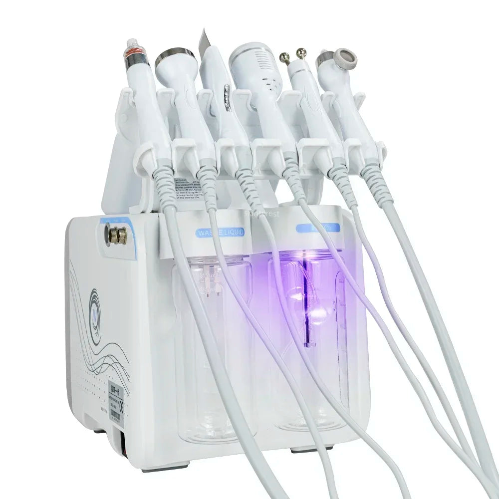 6 in 1 Facial Machine  Hydra Aqua Deep Cleaning Skin Care Device