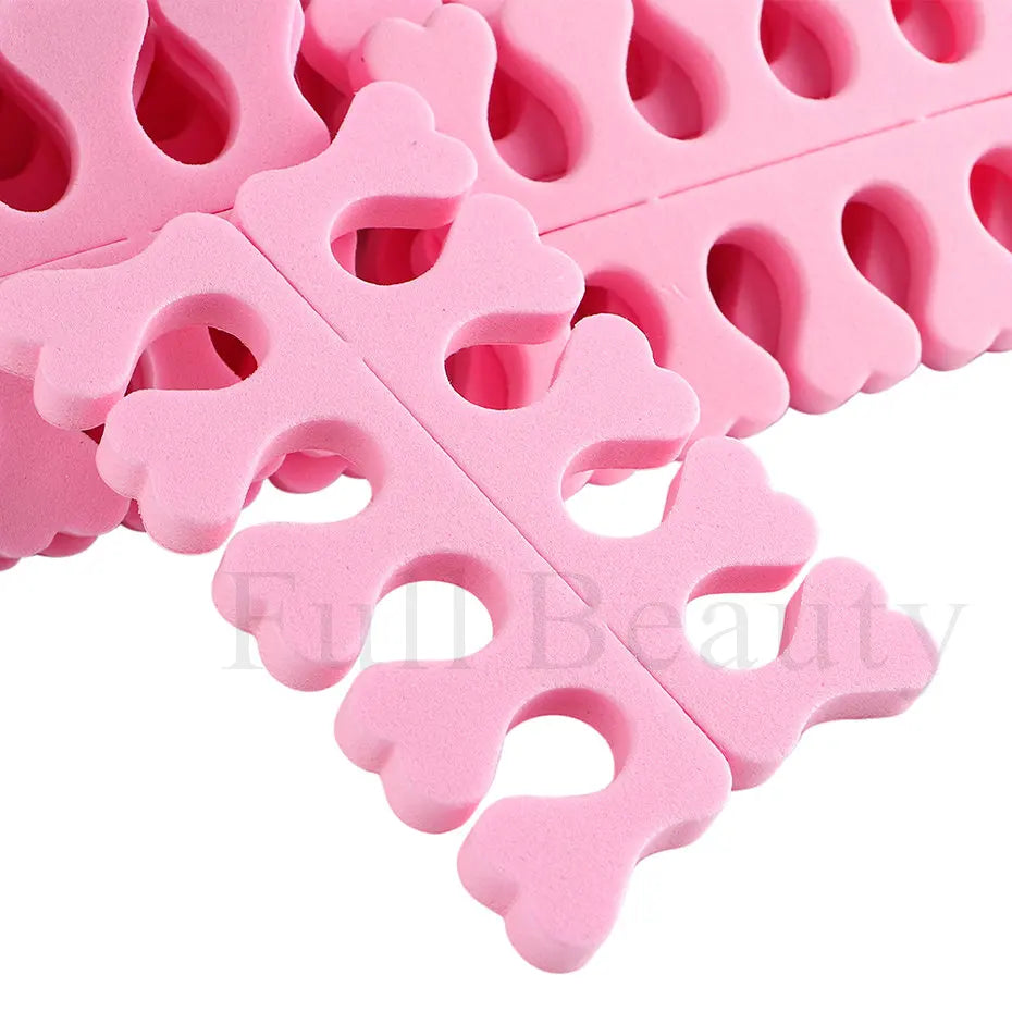 10/20Pairs Pink Soft Sponge Finger Toe Separator For Nail Art Practice Manicure Pedicure Divider Holder Gel UV Polish Tools Foam