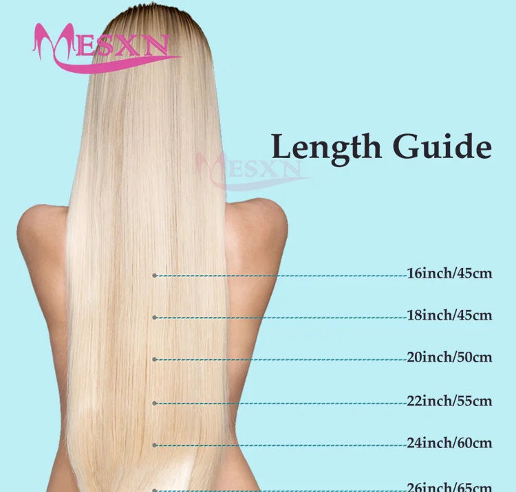 MESXN Third  Feather New hair extensions Straight Natural Real Human Hair Microring Hair Extensions  Brown Blonde  for salon