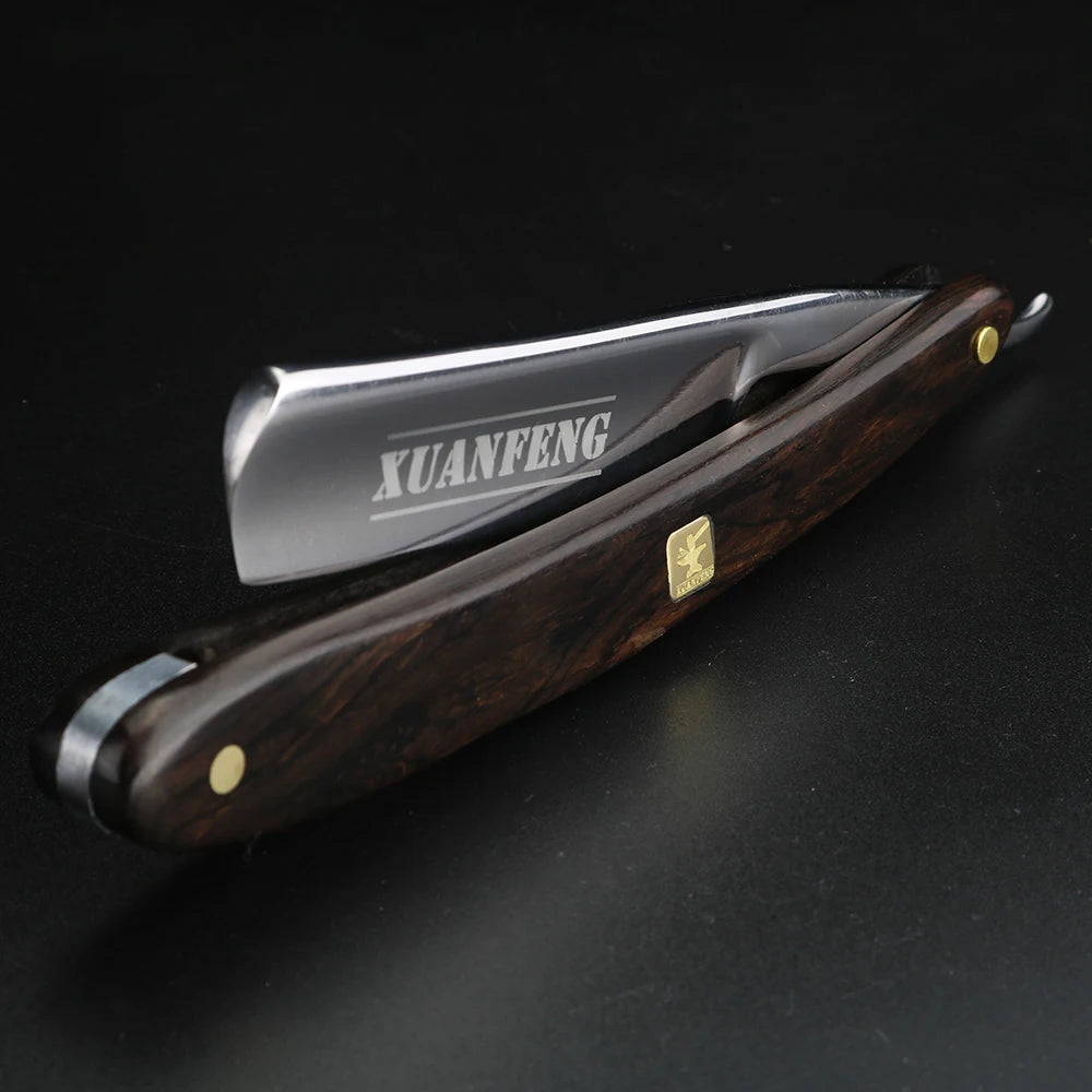 XUANFENG mirror face Folding Razor Hard Steel High Hardness Sharp Straight Edge Razor Men's Razor