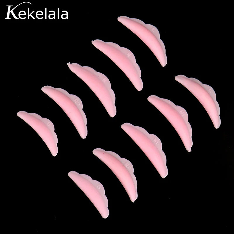 10Pcs Reusable Eyelash Lifting Kit Silicone lamination Pad Eyelash Perm Rods 3D Eyelashes Extension Curler Pad Makeup Tool