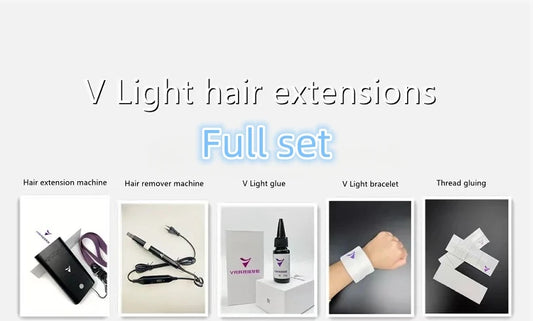 New Technology V-Light Hair Extension Set Wig Hair Piece Real Hair Fast Grafting Tool Firm & Traceless tape Hair Extension Tool,UV hair extension machine