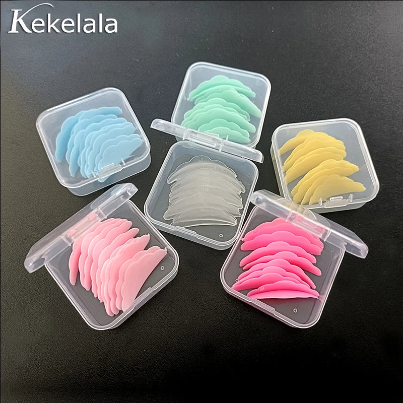 10Pcs Reusable Eyelash Lifting Kit Silicone lamination Pad Eyelash Perm Rods 3D Eyelashes Extension Curler Pad Makeup Tool