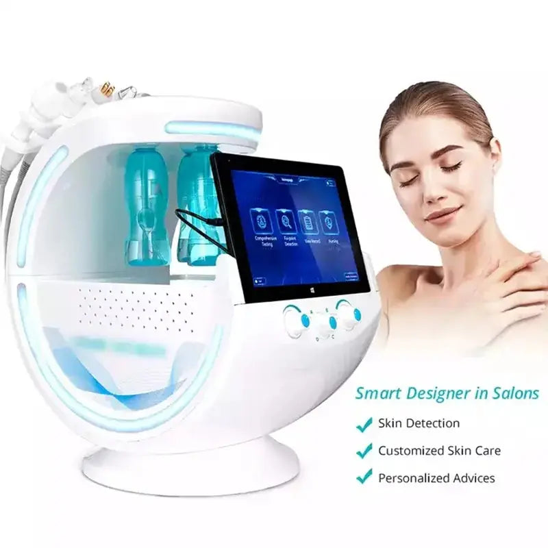 2024 7 in 1 Smart Ice Blue Analyzer Multifunction Facial Machine Diamond Hydra Dermabrasion Facial Aquafacial