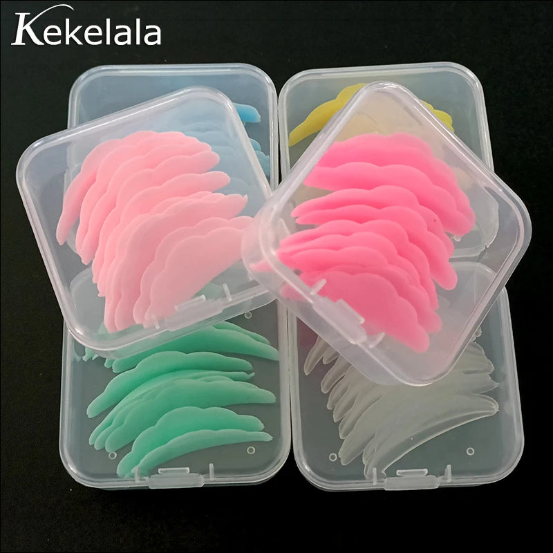 10Pcs Reusable Eyelash Lifting Kit Silicone lamination Pad Eyelash Perm Rods 3D Eyelashes Extension Curler Pad Makeup Tool