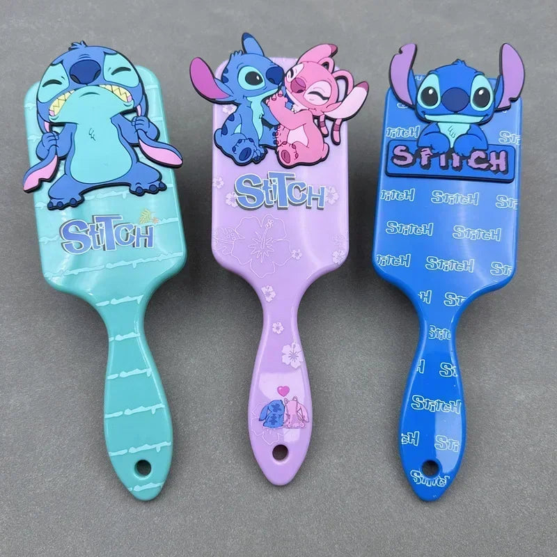 Disney Anime Figures Stitch Air Cushion Massage Combs Anime Cartoon Children Comb Hair Brush Hairdressing Tool Kids Toys Gifts