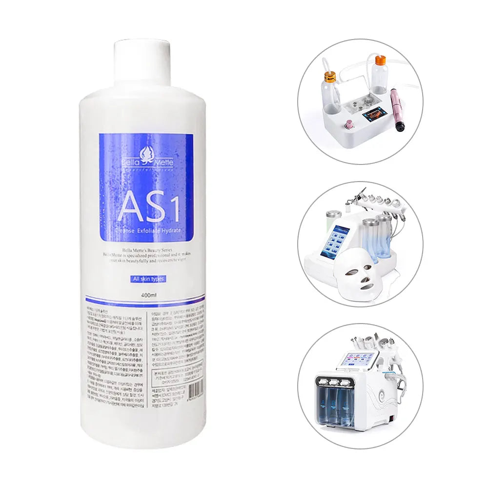 400ML Aqua Peeling Solution AS1 SA2 AO3 For Hydra Dermabrasion Beauty Machine Facial Skin Care Strong Cleansing