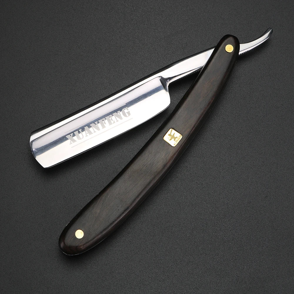 XUANFENG mirror face Folding Razor Hard Steel High Hardness Sharp Straight Edge Razor Men's Razor