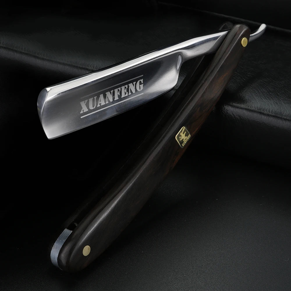 XUANFENG mirror face Folding Razor Hard Steel High Hardness Sharp Straight Edge Razor Men's Razor