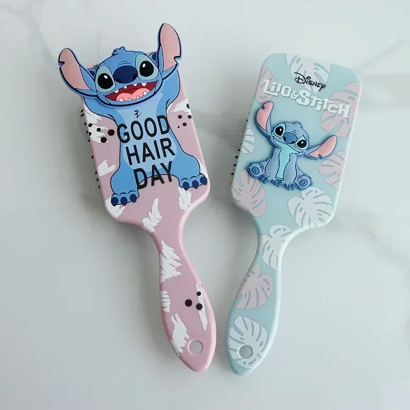 Disney Anime Figures Stitch Air Cushion Massage Combs Anime Cartoon Children Comb Hair Brush Hairdressing Tool Kids Toys Gifts