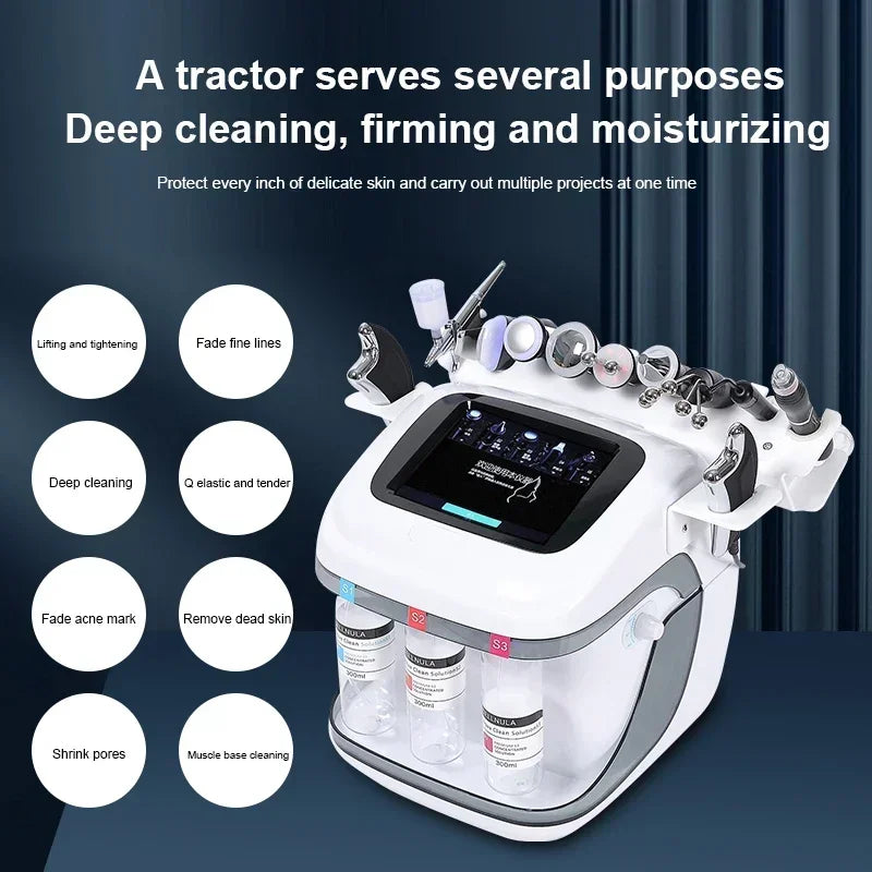 New Arrival! 10 In 1 H2o2 Aqua Peeling Lift Skin Bubble Moisturizer Oxygen Hydrofacial Machine, Skin Care Cleansing Facials