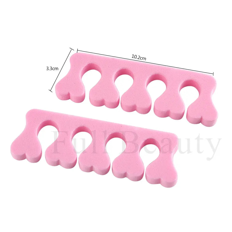 10/20Pairs Pink Soft Sponge Finger Toe Separator For Nail Art Practice Manicure Pedicure Divider Holder Gel UV Polish Tools Foam