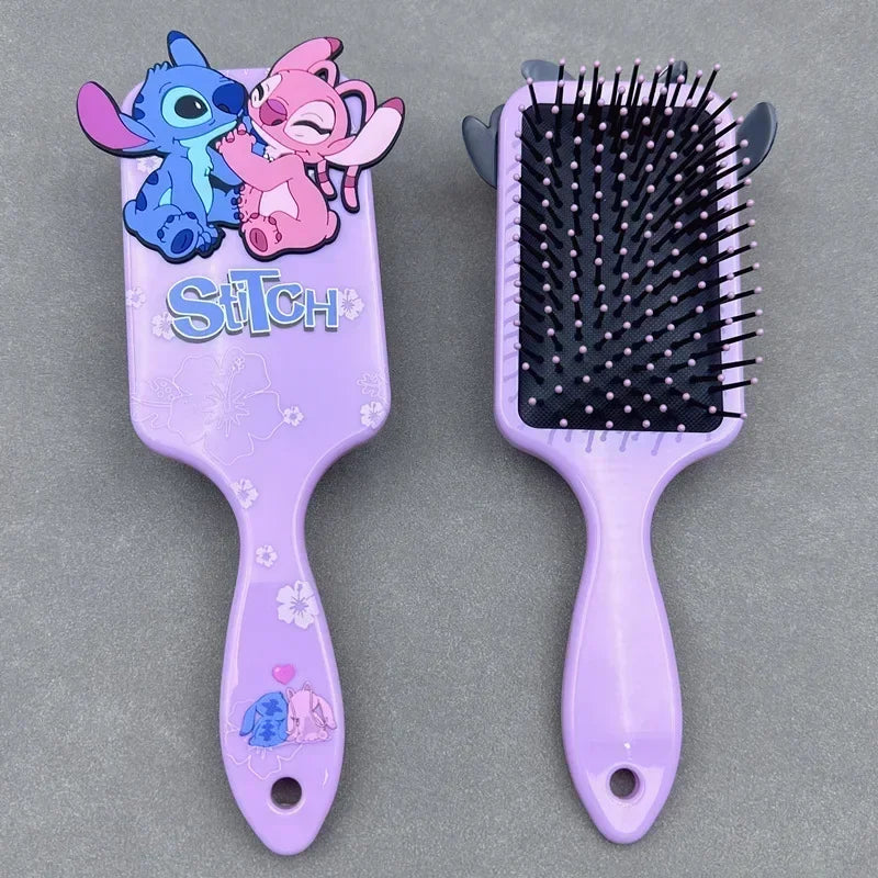 Disney Anime Figures Stitch Air Cushion Massage Combs Anime Cartoon Children Comb Hair Brush Hairdressing Tool Kids Toys Gifts