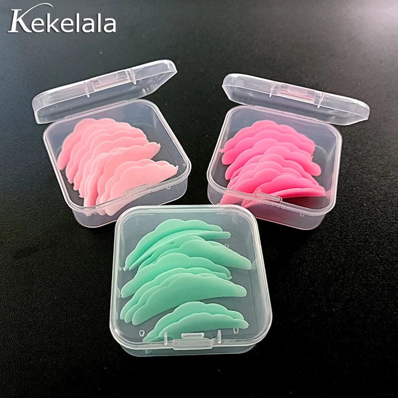 10Pcs Reusable Eyelash Lifting Kit Silicone lamination Pad Eyelash Perm Rods 3D Eyelashes Extension Curler Pad Makeup Tool