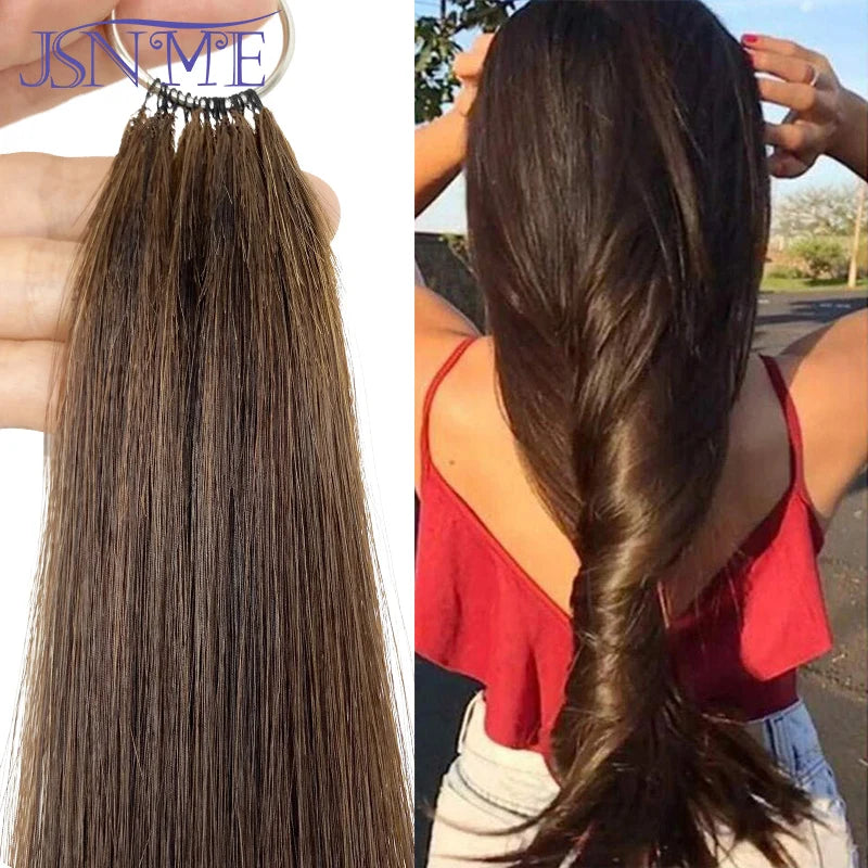 Third generation Straight Micro feather New hair extensions Remy Natural Human Hair Bundles Black Brown Blonde 613 Color Women