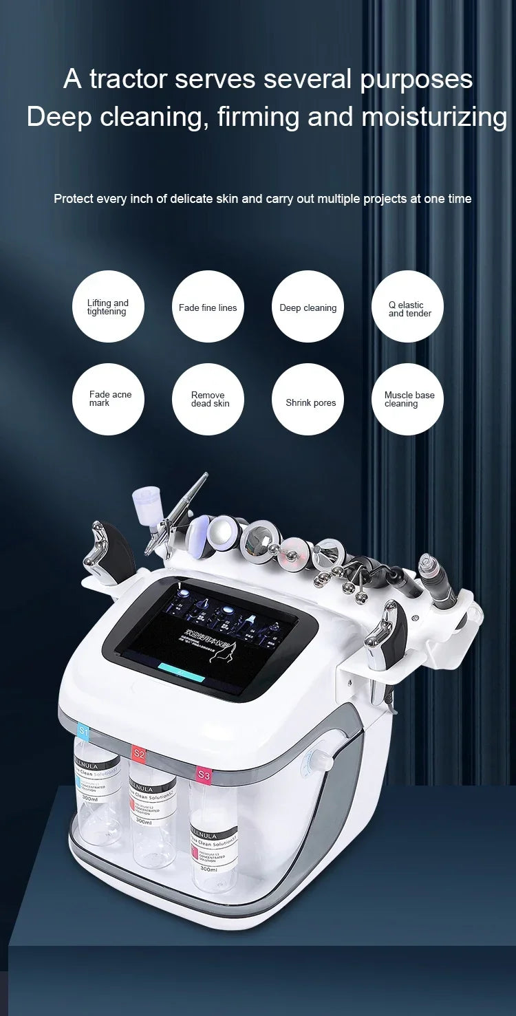 New Arrival! 10 In 1 H2o2 Aqua Peeling Lift Skin Bubble Moisturizer Oxygen Hydrofacial Machine, Skin Care Cleansing Facials